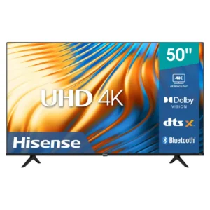 Hisense 50 Inch Smart TV 4K: 4K UHD Smart TV with VIDAA U, Dolby Vision HDR, DTS Virtual:X, for stunning visuals and immersive sound, available at Tael Appliances.