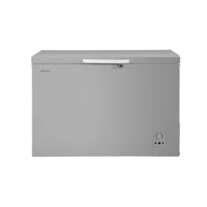 Hisense Chest Freezer 297Ltrs: FC297SH model, 297L capacity, A+ energy rating, Fast Freeze, with lock & key, for ample and reliable food storage, available at Tael Appliances.