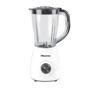 Hisense 1.5L Blender: H15TBWES1A model, 500W, glass jug, 2 speeds plus pulse, for versatile blending, available at Tael Appliances.