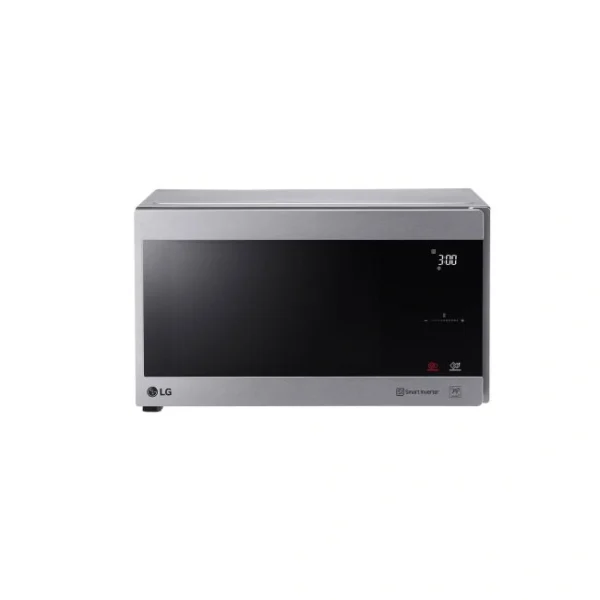 LG NeoChef Microwave 42 Ltrs stainless steel: Solo, 1200W Smart Inverter, Anti-Bacterial EasyClean interior, even heating, fast defrost, auto cook menus, child lock, available at Tael Appliances.