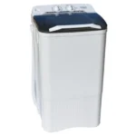 MIKA Washing Machine 6kg white grey: Semi-automatic single tub, 6kg capacity, rust-proof plastic body, powerful pulsator, transparent lid, lint filter, available at Tael Appliances.