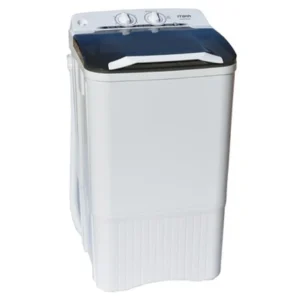 MIKA Washing Machine 6kg white grey: Semi-automatic single tub, 6kg capacity, rust-proof plastic body, powerful pulsator, transparent lid, lint filter, available at Tael Appliances.