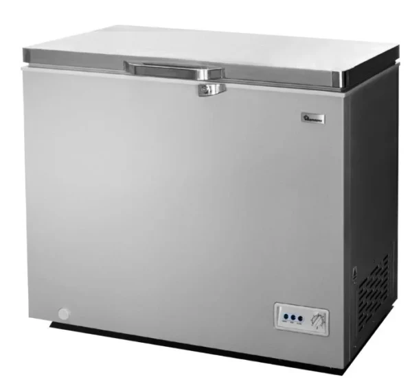 Ramtons Freezer 190 Ltrs chest freezer in grey, model CF/237, offering ample storage for frozen goods, available at Tael Appliances.