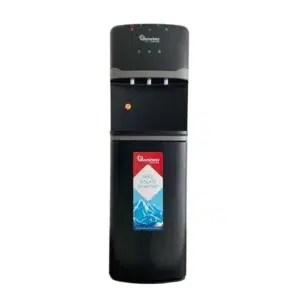 Ramtons Bottom Load Dispenser RM/756: 3 tap (hot, normal, cold) black water dispenser with bottom loading, available at Tael Appliances.