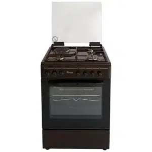 Ramtons Cooker 60x55, 3 gas and 1 electric burner brown cooker, model RC/705, for versatile cooking, available at Tael Appliances.