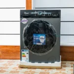 Roch RWM-10FL-B(GY) 10kg front load inverter washing machine in dark grey at Tael Appliances.