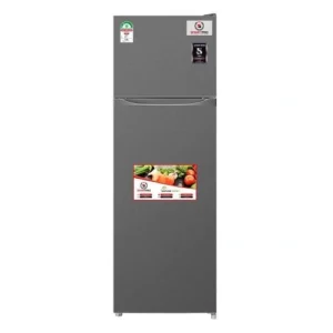 Smart Pro refrigerator 170ltrs silver: SFR-210-DT-I model, double door, direct cool, toughened glass shelves, lock and key, available at Tael Appliances.