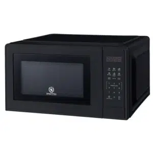 Smart Pro microwave oven 20ltrs digital black: SMV-20L-V4 model, 20 Ltrs capacity, 700W, pre-set menus, defrost function, child lock, available at Tael Appliances.