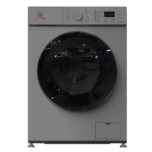 Smart Pro washing machine 10kg grey: SWM-10FLA model, 10Kg capacity, fully automatic top load, multiple wash programs, LED display, child lock, available at Tael Appliances.