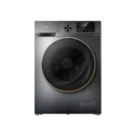 TCL Washing Machine 9kg dark grey: P1109FL model, front load, DD Inverter Motor, 1200 RPM, Steam Wash, Air Wash, Honeycomb Crystal Drum, 16 programs, inbuilt heater, Add Garment, Auto Dose, available at Tael Appliances.