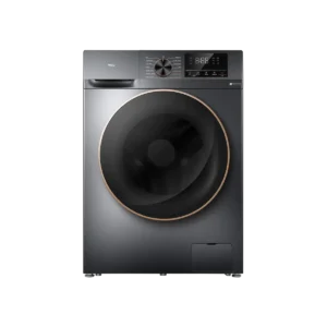 TCL Washing Machine 9kg dark grey: P1109FL model, front load, DD Inverter Motor, 1200 RPM, Steam Wash, Air Wash, Honeycomb Crystal Drum, 16 programs, inbuilt heater, Add Garment, Auto Dose, available at Tael Appliances.
