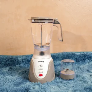 Uken Blender UB-1584, a powerful electric blender with a large clear jug, featuring a white base with multiple speed control buttons and a rotary knob, available at Tael Appliances.